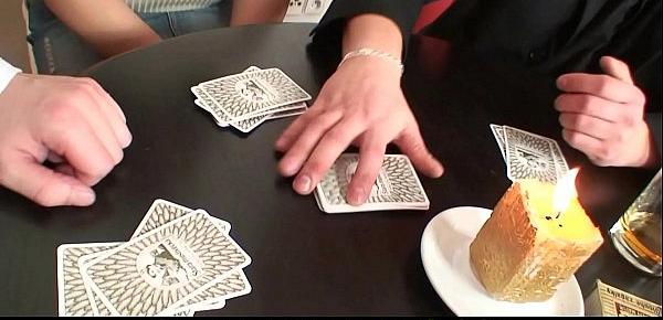  Card game leads to mature double penetration